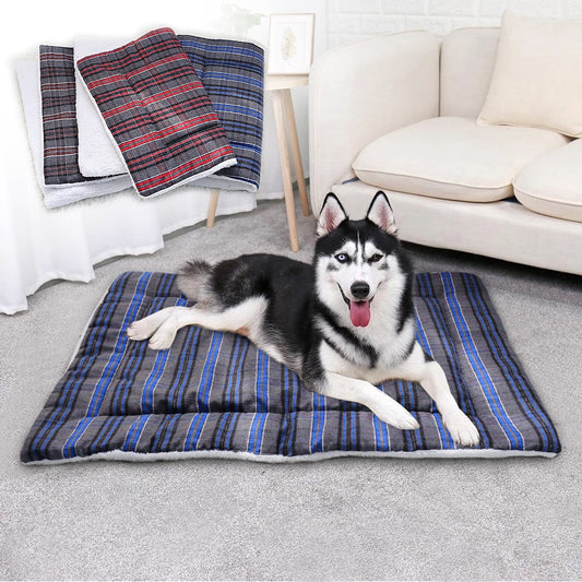 Cotton Pet Cushion Soft Dog Bed Mat Warm Dog Blanket Solid Fleece Lounger Bed For Small Medium Large Dogs Puppy Pet Products